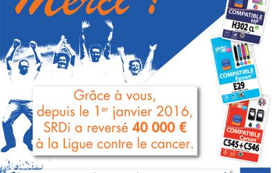 40 000 € REVERSÉS À LA LIGUE CONTRE LE CANCER EN 2016