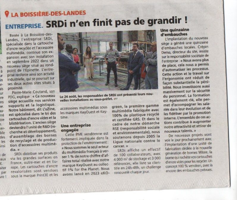 article presse SRDi Le Journal du Pays Yonnais