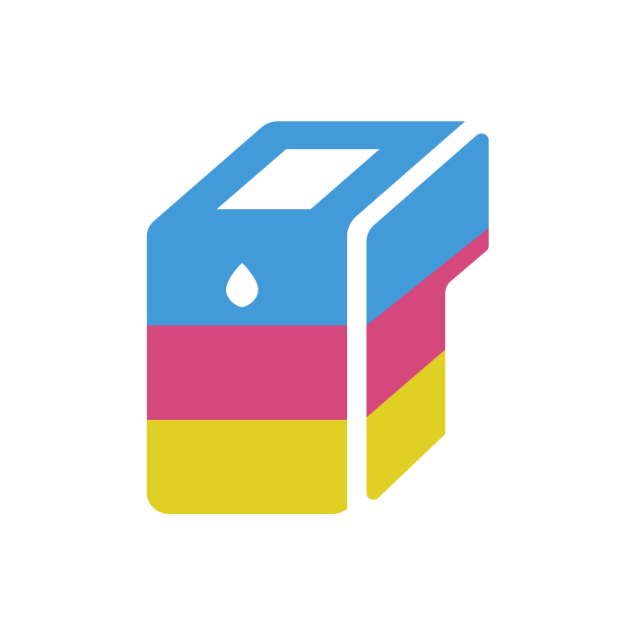 Pictogramme cartouche d'encre couleur