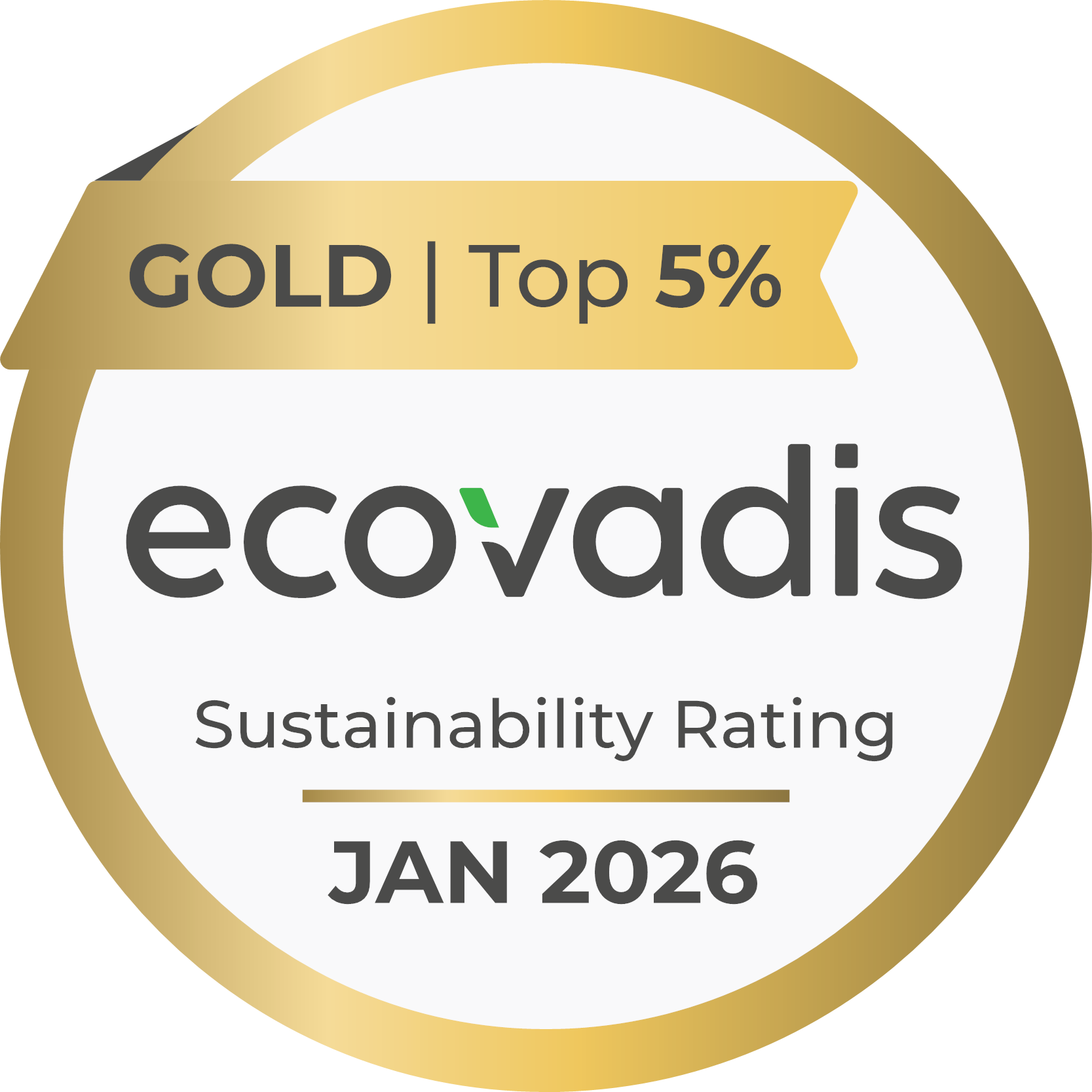 Médaille Gold Ecovadis 2026